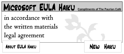 Microsoft EULA Haiku